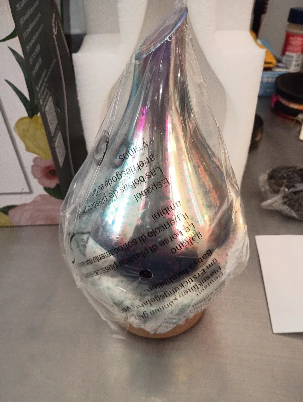 Porseme Afantty Diffuser Iridescent Teardrop Party Table Decor - Blue 100 ml